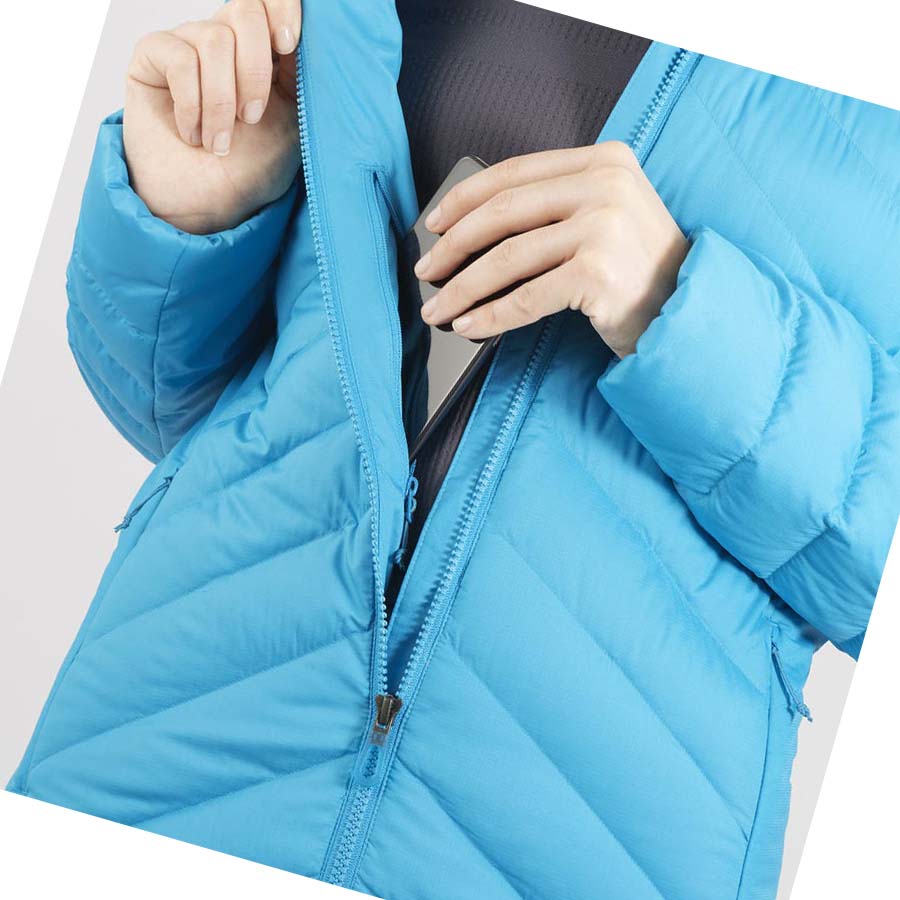 Salomon ESSENTIAL XWARM DOWN INSULATED Kabát Női Kék | HU 3178TCE